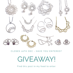 Jewellery give-away to celebrate the launch of my new website